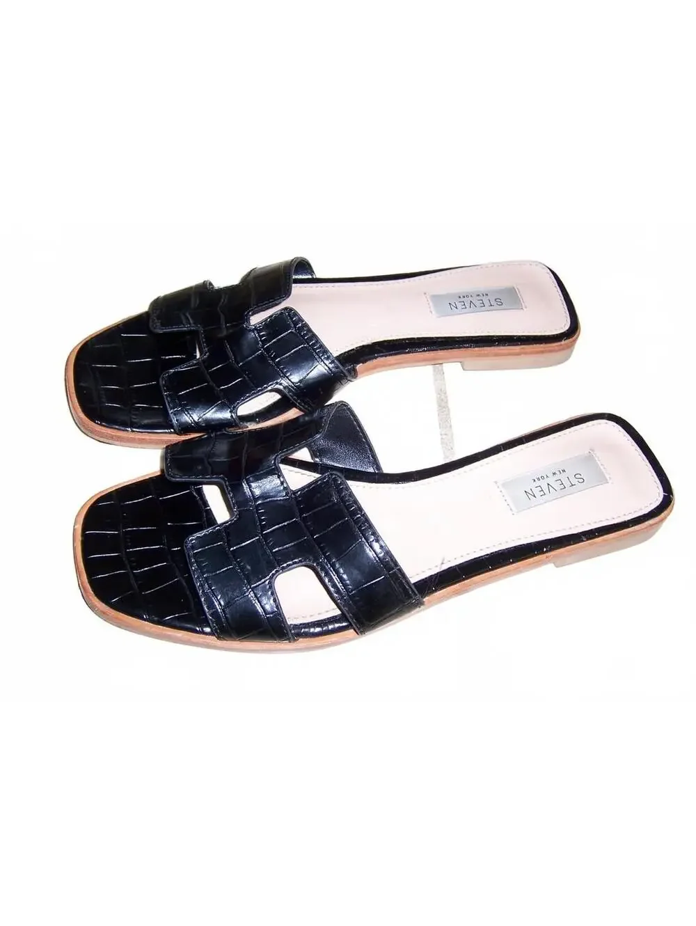 STEVEN by Steve Madden Harlien Croc Slide Sandals - Size 8.5